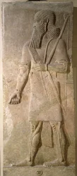 Ulga asyryjskiego wojownika z Pałacu Sargona II w Chorsabadzie w Iraku